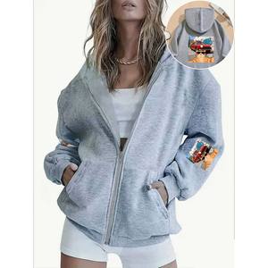 Veste zippée NEOW RIDE décontractée en tricot écologique à séchage rapide, motif imprimé multi-textures, fermeture éclair intégrale sur le devant - Product Image 1