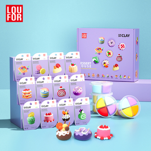 Argile à séchage à l'air libre sur le thème des desserts, kit d'argile miniature pour aliments, ensemble d'argile pour beignets et cupcakes, argile à séchage à l'air libre sans cuisson - Product Image 4