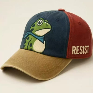 Vintage 3D Printing Resist Portland Frog Protest Hat Activist Hands Off Baseball Cap
