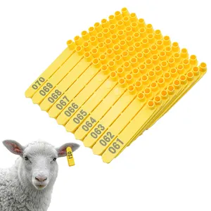Desain Baru Grosir Plastik Ear Mark Nylon Sheep Ear Tag One-Piece Tag Telinga Kambing dengan Nomor