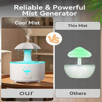 Diffuseur d'arômes en forme de goutte d'eau avec télécommande, LED respirante réglable, diffuseur d'huiles essentielles, purificateur d'air initial
