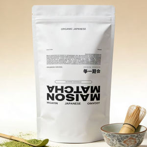 Pochette personnalisée avec fermeture éclair, qualité alimentaire, pour poudre de matcha, emballage pour thé - Product Image 5