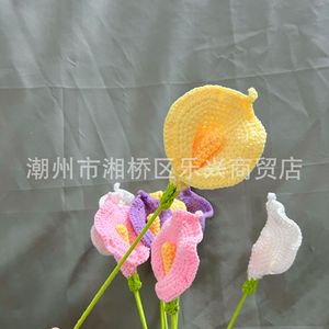Finished Nordic Tableware Table Handmade Crochet Flower Floral Decoration Calla Lily Flowers Valentine's Day <b>Gift</b> - Product Image 4