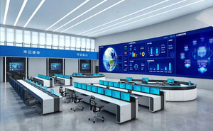 Consoles de centre de contrôle industriel modernes Surveillance de la sécurité haute performance Console de bureau de meubles commerciaux pour la sécurité - Product Image 5