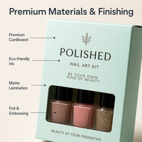 Fabricant de boîtes d'emballage personnalisées pour vernis à ongles, boîte cadeau de luxe en carton, logo gaufré mat, boîte en papier avec fenêtre