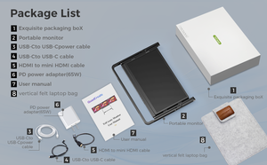 Nouvel écran portable quadruple 2026 pour entreprises - Extension d'écran d'ordinateur portable 14 pouces, à poser sur le bureau, 1 câble pour 3 écrans - Product Image 5