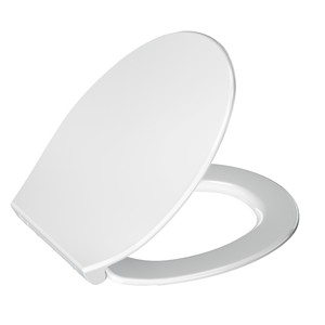 Forme allongée en gros blanc sans changement de couleur résistant aux rayures siège de toilette à fermeture en douceur - Product Image 5