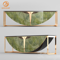 Foshan usine personnalisée luxe italien meubles de couloir marbre naturel vert console table salon