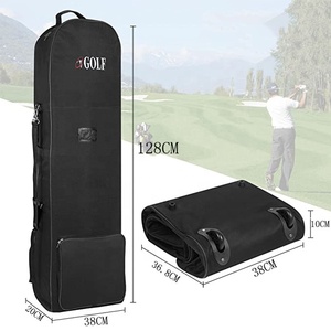 Couvertures de <span class=keywords><strong>voyage</strong></span> de sac de golf en nylon pliantes à prix réduit avec roues Sac d'aviation de golf portable pour la protection du sac de <span class=keywords><strong>club</strong></span> de golf - Product Image 2
