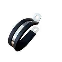 Collier de serrage à vis sans fin premium en acier inoxydable 316 avec revêtement en caoutchouc EPDM, 25 mm, pour applications chimiques et marines