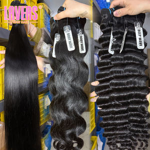 Paquets de cheveux humains grade 12A Double trame 100% cheveux vierges brésiliens non transformés vendeur en gros de cheveux vierges bruts alignés sur les cuticules - Product Image 1