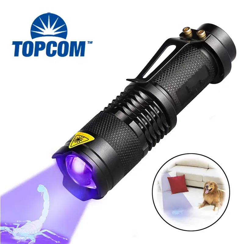 Mini lampe de poche Led UV, porte-clés, lampe torche, imperméable UV 395nm 365nm, petite lampe de poche UV, lumière noire, vente en gros