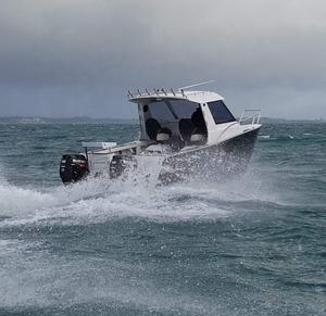 Catamaran à <span class=keywords><strong>voile</strong></span> <span class=keywords><strong>en</strong></span> aluminium Gospel de 6,2 m, bateau de pêche avec cabine, largeur de 2,45 à 2,55 m, 2 réservoirs de carburant de 190 L, garantie de 3 ans sur le coque. - Product Image 1