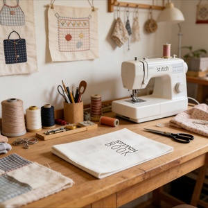 Nuovo Kit Ricamo <span class=keywords><strong>Punto</strong></span> <span class=keywords><strong>Croce</strong></span> Fai da Te per Vestiti, Set Artigianale Fatto a Mano con Istruzioni su Tessuto Non Tessuto, Motivo Casa e Albero - Product Image 4