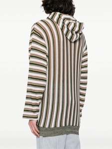 Pull tricoté à manches longues rayé zèbre personnalisé à la mode, pull à capuche décontracté, pull pour hommes - Product Image 4