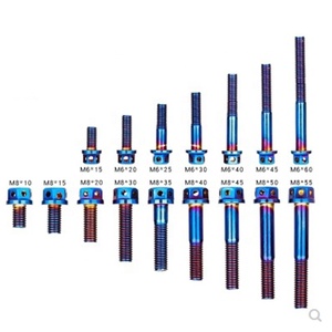 Nhà máy bán bu lông mặt bích Titan din6921 <span class=keywords><strong>GR5</strong></span> 10mm 12mm 14mm 16mm 20mm Lục giác trong loại độ dài khác nhau cho xe máy - Product Image 1