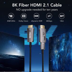 Оптический кабель SYONG Active Optical HDMI <span class=keywords><strong>2</strong></span>.1, 48 Гбит/с, высокоскоростной, с длинным оптическим волокном, совместимый с 8K60Hz, 4K120Hz для HDTV, мониторов, игр, домашнего кинотеатра - Product Image 2