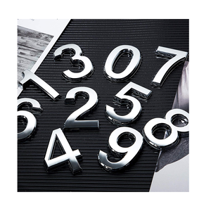 Numeri Adesivi Cromati Lucidi Argento <span class=keywords><strong>per</strong></span> Cassetta Postale e Indirizzo Porta con Effetto 3D in Rilievo <span class=keywords><strong>per</strong></span> Ufficio e Stanza - Product Image 2