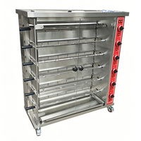 Grill à poulet rotatif industriel et commercial en acier inoxydable à 3/6/9 niveaux, à gaz et électrique, machine à rôtir le poulet