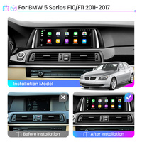 Junsun Autoradio sans fil CarPlay pour BMW F10 Multimédia pour BMW Série 5 F10 F11 2011-2017 CIC NBT 4G Android Autoradio GPS