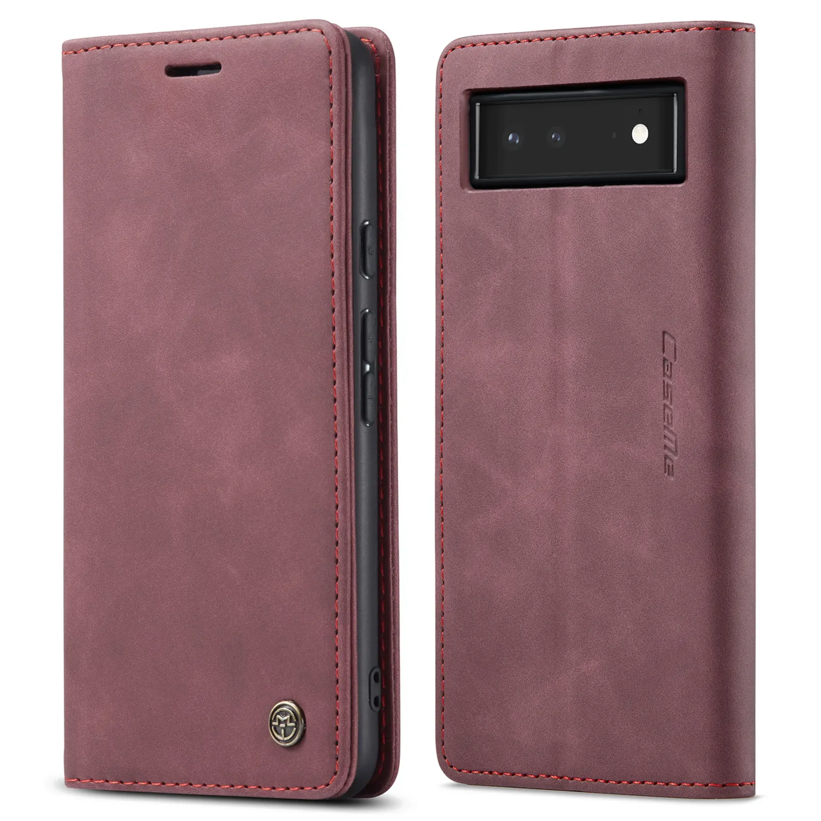 Autspace Leather Wallet Case for Google Pixel 6 Case With PU Leather Stand Card Cover for Google Pixel 5A 5G 6A Nexus Flip Case