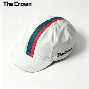 Casquette de cyclisme pliable à rayures tricolores avec logo personnalisé, visière courte et broderie latérale – Fabricant - Product Image 2