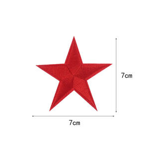 Vente en gros prix d'usine vente 7cm 7.5cm 8.2cm grande <span class=keywords><strong>taille</strong></span> presse à chaud fer à repasser sur grandes étoiles brodées pour vêtements - Product Image 4