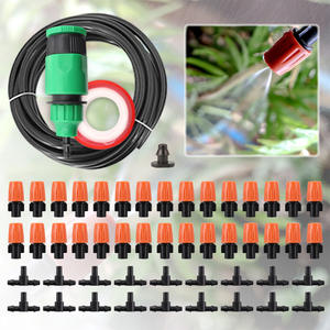 Kit d'irrigation par micro-asperseurs, tuyau de 25M avec ensemble de buses de 25mm, buse d'atomisation réglable pour l'arrosage extérieur du patio - Product Image 1