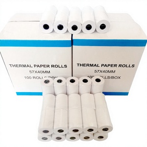 High Quality MX Brand ATM Thermal <b>Paper</b> <b>Roll</b> 57x40mm Single Layer White Cash Register <b>Paper</b> Digital Printing Pattern Designs - Product Image 2