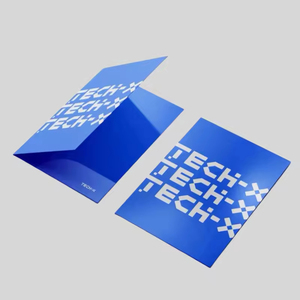 โฟลเดอร์นำเสนอกระดาษเอกสาร A4โฟลเดอร์ไฟล์พร้อมกระเป๋าดีไซน์โลโก้แบบกำหนดเอง - Product Image 3