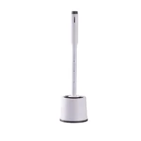 Brosse de toilette incurvée à long manche écologique Sunshine en silicone et PP, en forme de savon, pour un nettoyage efficace