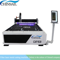 Machine de découpe laser CNC 1530 à fibre optique à grande vitesse et automatique, avec servomoteurs, prise en charge AI/PLT, haute efficacité, découpe laser 3 axes