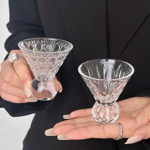 <span class=keywords><strong>Verre</strong></span> à liqueur vintage de luxe en cristal sur pied, <span class=keywords><strong>petit</strong></span> <span class=keywords><strong>verre</strong></span> de <span class=keywords><strong>dégustation</strong></span> rétro, verrerie texturée artisanale, cadeau - Product Image 4