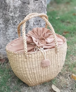 Women's Shoulder Tote <b>Bags</b> Purse Women Rattan Seagrass Water Hyacinth StrawTrendy for Your Girls From Vietnam - Product Image 5