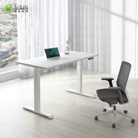 Bureau debout réglable en hauteur Table de bureau moderne cadre électrique de bureau assis blanc
