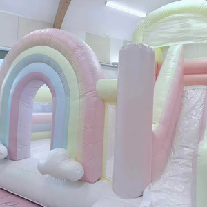 Castillo Inflable con Tobogán, Trampolín <span class=keywords><strong>Arco</strong></span>íris para Fiestas Infantiles, Alquiler de Juegos Inflables, Castillo Brincolín con Tobogán - Product Image 6