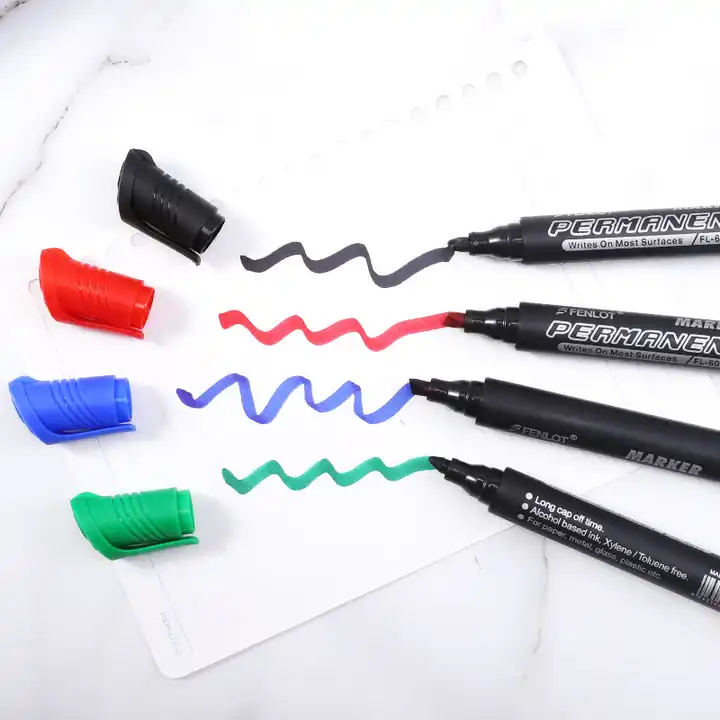 non-toxic black chisel tip permanent marker