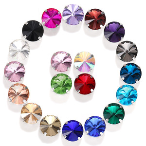 Strass ronds 16 facettes, qualité A, diamant domestique pour accessoires de vêtements et robes de mariée DIY - Product Image 1