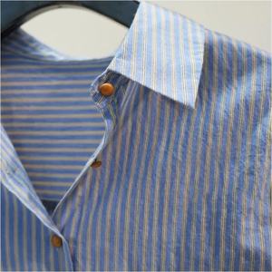 Lace and Lace Striped Shirt <b>for</b> <b>Women</b> in Autumn 2025, New Loose and High-end Style, Short Shirt Top - Product Image 5