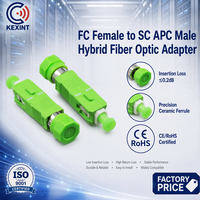KEXINT FTTH FC Female to SC APC Male SM Hybrid Fiber Optic Adapter KXT-S38 APC 1260-1650nm CE Certified