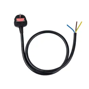 WZAUTO high quality 3 pin UK BS 3 Pin plug 250v 13A ac power cord for computer EV car wholesale uk power plug cable