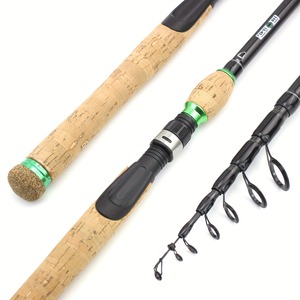 Canne à pêche télescopique Wildtrek 24T en carbone haute performance 1,8M-2,7M, action rapide, guides en céramique, canne spinning portable pour la pêche en lac, ruisseau et au bar. - Product Image 5