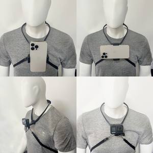 Support de cou double usage compatible GoPro Hero 13, perche à selfie en nylon et plastique avec support - Product Image 4