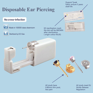 Nouvelle Machine de perçage jetable stérile pour Cartilage, <span class=keywords><strong>Tragus</strong></span>, Helix, Kit de sécurité, outil avec clous de boucle d'oreille, <span class=keywords><strong>pistolet</strong></span> de perçage d'oreille - Product Image 2