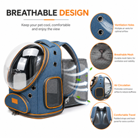 Sac à dos de transport extensible pour animaux de compagnie avec fenêtre transparente, respirant, pour chat, vente en gros, OEM ODM