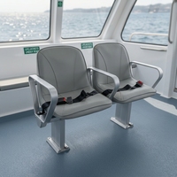 Sièges de bateau durables Allshine Marine, sièges pliants multi-personnes avec structure en aluminium et accessoires inclus
