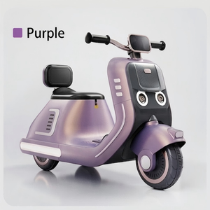 Tricycle électrique pour enfants avec lumières LED clignotantes, <span class=keywords><strong>trottinette</strong></span> d'équilibre pour tout-petits en matériaux écologiques avec apprentissage précoce de l'anglais - Product Image 1
