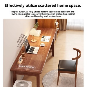 <span class=keywords><strong>Mesa</strong></span> de pared <span class=keywords><strong>estrecha</strong></span> sencilla, estable, ecológica, para ahorrar espacio, 40/50cm de ancho, para el hogar, combinación de <span class=keywords><strong>ordenador</strong></span>, escritorio de oficina y silla - Product Image 5