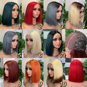 100% Raw Human Hair 12A 2*6Vietnam SDD Bone Straight <b>bob</b> Virgin Brazil Peruvian Non Glue <b>Wig</b> - Product Image 1