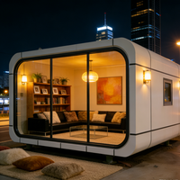 Mini Cabina Apple, Capsula Spaziale Modulare Compatta con Interni Completi per Ufficio, Caffetteria, Studio, Giardino o Uso in Affitto